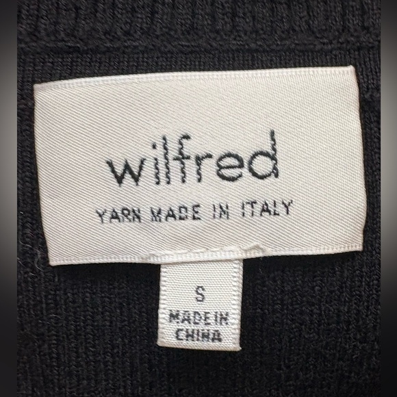 Wilfred Free Off the shoulder Wool Dress Black (NWT, Size Small) - Picture 3 of 8